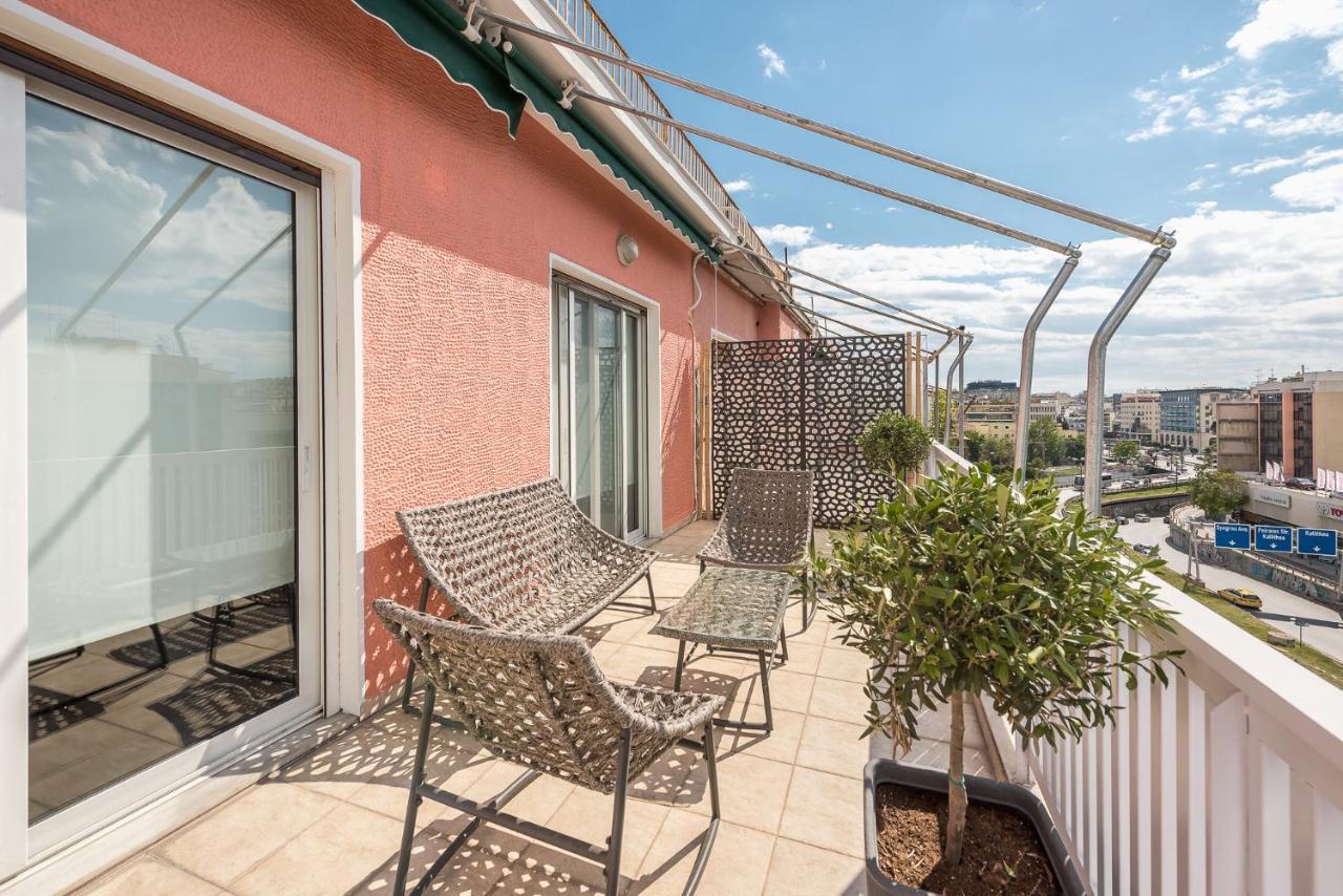 Ferienwohnung Traveler'S Dream 4 Brdm Renovated Penthouse Athen Exterior foto