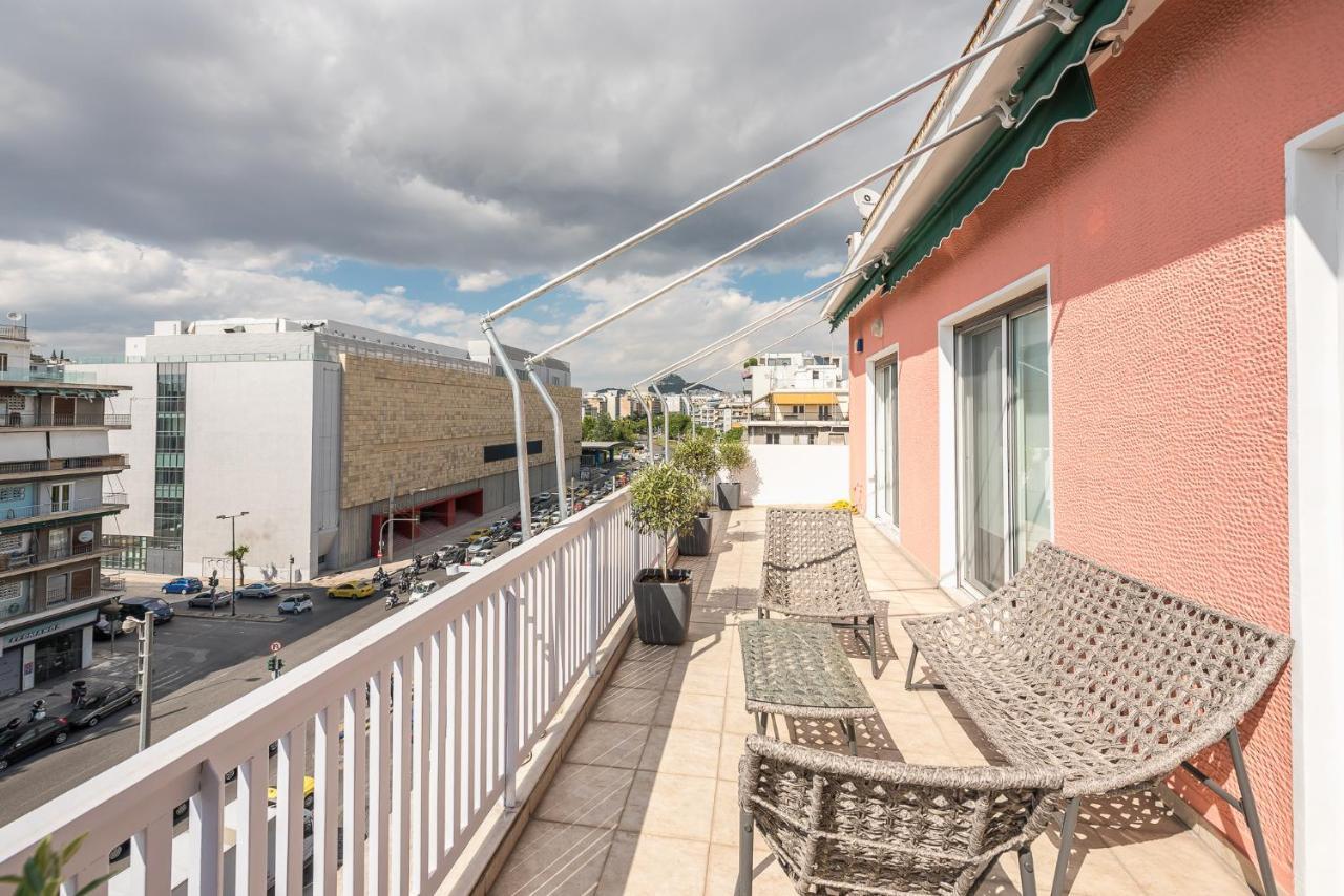 Ferienwohnung Traveler'S Dream 4 Brdm Renovated Penthouse Athen Exterior foto